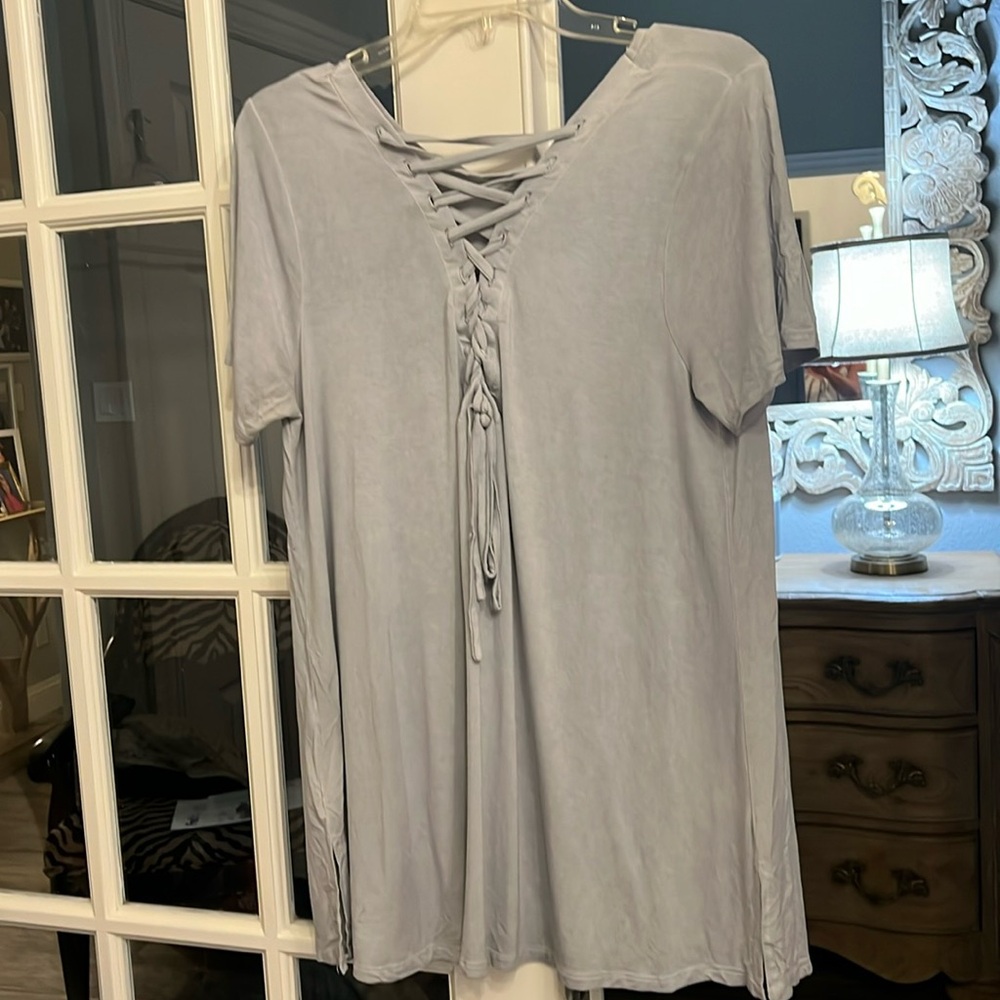 Altar’d State Laceup The Back Tee Large